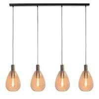 Freelight Hanglamp Dorato 4 lichts L120 cm zwart goud