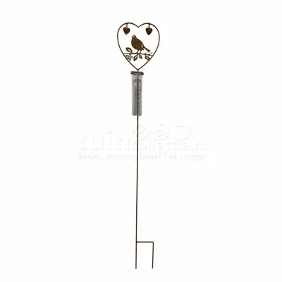 Regenmeter Vogel in Hart Metaal 100cm