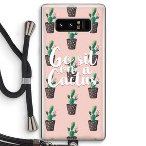 Cactus quote: Samsung Galaxy Note 8 Transparant Hoesje met koord
