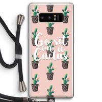 Cactus quote: Samsung Galaxy Note 8 Transparant Hoesje met koord