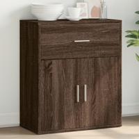 Dressoir 60x31x70 cm bewerkt hout bruin eikenkleurig - thumbnail