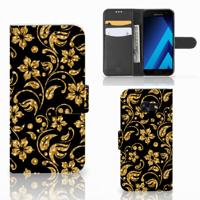 Samsung Galaxy A5 2017 Hoesje Gouden Bloemen
