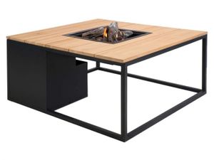 Cosi: Cosiloft 100 Vuurtafel Teak tafelblad - zwart