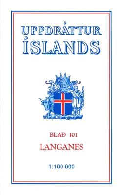 Wandelkaart - Topografische kaart 101 Atlaskort Langanes | Ferdakort