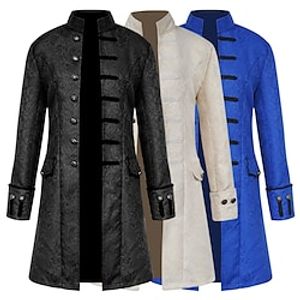 Retro vintage Koninklijke stijl Punk Gothic Middeleeuws Jas Overkleding Pest dokter Voor heren Volwassenen Cosplay Kostuum Kerstmis Feest Schoolfeest Jas Herfst Lightinthebox