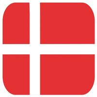 15x Bierviltjes Deense vlag vierkant