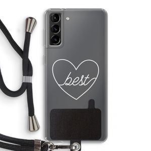 Best heart pastel: Samsung Galaxy S21 Plus Transparant Hoesje met koord