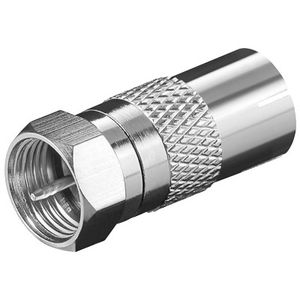 Goobay 67317 kabel-connector F M > Coaxial FM Roestvrijstaal