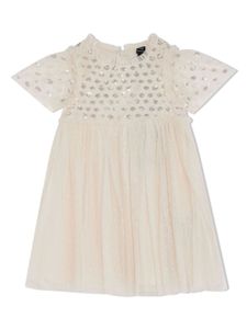 NEEDLE & THREAD KIDS Thea sequinned tulle dress - Tons neutres