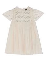 NEEDLE & THREAD KIDS robe Thea en tulle à sequins brodés - Tons neutres