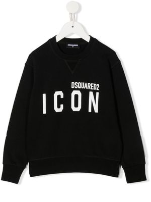 DSQUARED2 KIDS sweat à imprimé Icon - Noir