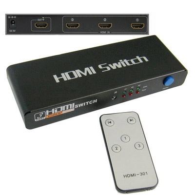 3 Poorts 1080P HDMI Switch 1.3 Versie Schakelaar ondersteunt HD TV / Xbox 360 / PS3 etc