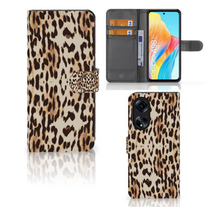 OPPO A98 5G Telefoonhoesje met Pasjes Leopard