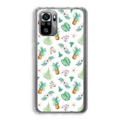 Ananas bladeren: Xiaomi Redmi Note 10S Transparant Hoesje