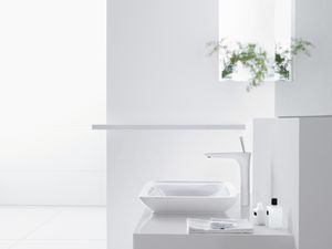 Hansgrohe Puravida Highriser Wastafelkraan Push Open Met Joystick Wit-chroom