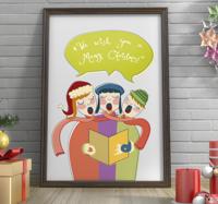 Muursticker lied Merry Christmas Muursticker lied Merry Christmas