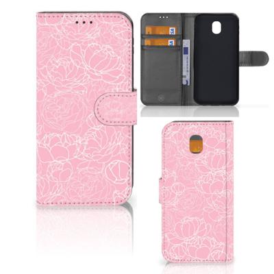 Samsung Galaxy J5 2017 Hoesje White Flowers