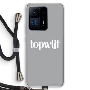 Topwijf Grijs Wit: Xiaomi Mi Mix 4 Transparant Hoesje met koord