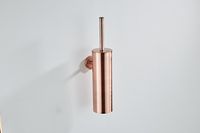 Saniclear Copper toiletborstel met wandhouder geborsteld koper - thumbnail