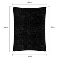 Sunfighter Schaduwdoek Rechthoek zwart 2x4m.