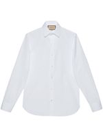 Gucci chemise en popeline à manches longues - Blanc