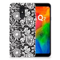 LG Q7 | TPU Case | Black Flowers