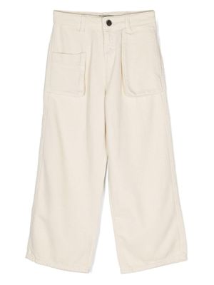 Emporio Armani Kids pantalon en coton à coupe ample - Tons neutres