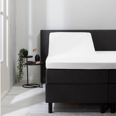 Hoeslaken Luna Stretch Splittopper 2 PACK Wit 160x200 Cm Ademend Luna Bedding - Dekbed-Discounter.nl