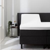 Hoeslaken Luna Stretch Splittopper 2 PACK Wit 160x200 Cm Ademend Luna Bedding - Dekbed-Discounter.nl