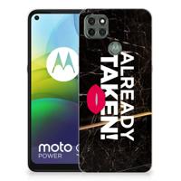 Motorola Moto G9 Power | Siliconen hoesje | met naam Already Taken Black