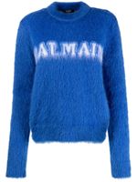 Balmain pull à logo en jacquard - Bleu Balmain pull à logo en jacquard - Bleu