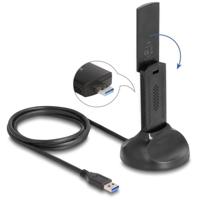 DeLOCK wi-fi 6e dual band wlan usb adapter ax3000 wlan adapter (zwart)