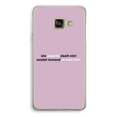 uw waarde daalt niet: Samsung A3 (2017) Transparant Hoesje