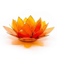 Lotus Sfeerlicht Oranje 2e Chakra Goudrand - thumbnail