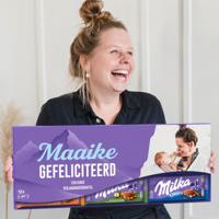 Mega Milka reep met naam en foto bedrukken - 12 repen