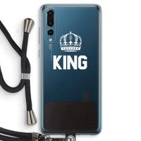King zwart: Huawei P20 Pro Transparant Hoesje met koord