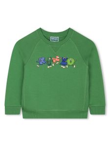 Kenzo Kids logo-print cotton sweatshirt - Vert