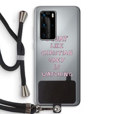 Christian Grey: Huawei P40 Pro Transparant Hoesje met koord