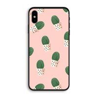 Cactusprint roze: iPhone X Biologisch afbreekbaar hoesje
