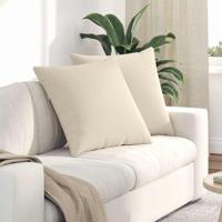 VidaXL Sofa kussens 2 stuks beige 60 x 60 cm stof