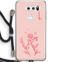 Giving Flowers: LG V30 Transparant Hoesje met koord