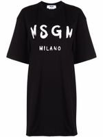 MSGM robe à logo imprimé - Noir