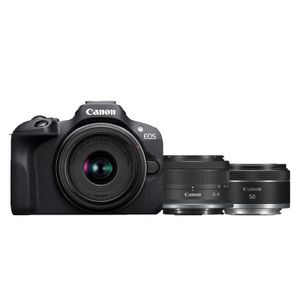 Canon EOS R100 + RF-S 18-45mm IS STM + RF 50mm F/1.8 STM