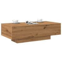 Salontafel 100x49,5x31 cm bewerkt hout artisanaal eikenkleur