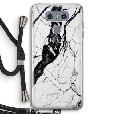 Witte marmer 2: LG G6 Transparant Hoesje met koord