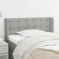 Hoofdbord met randen 103x16x78/88 cm stof lichtgrijs