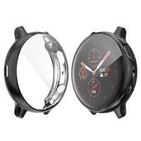 Voor Samsung Galaxy Watch Active 2 44mm ENKAY Hat-Prins volledige dekking Electroplate TPU case (zwart)