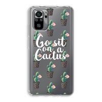 Cactus quote: Xiaomi Redmi Note 10S Transparant Hoesje