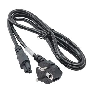 Akyga Power Cord AK-NB-01A for notebooks IEC C5 250V/50Hz 1,5m Zwart CEE7/7 C5 stekker