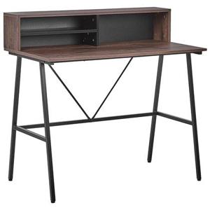 Beliani - HARISON - Bureau - Donkere houtkleur - Spaanplaat